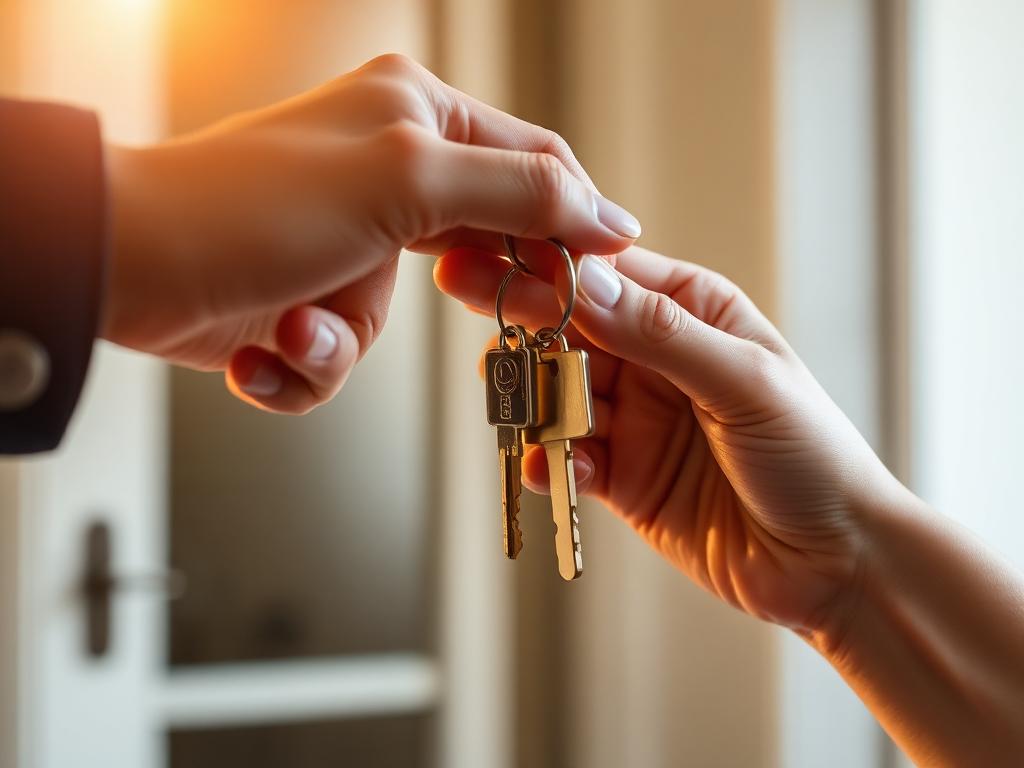 Handing over house keys